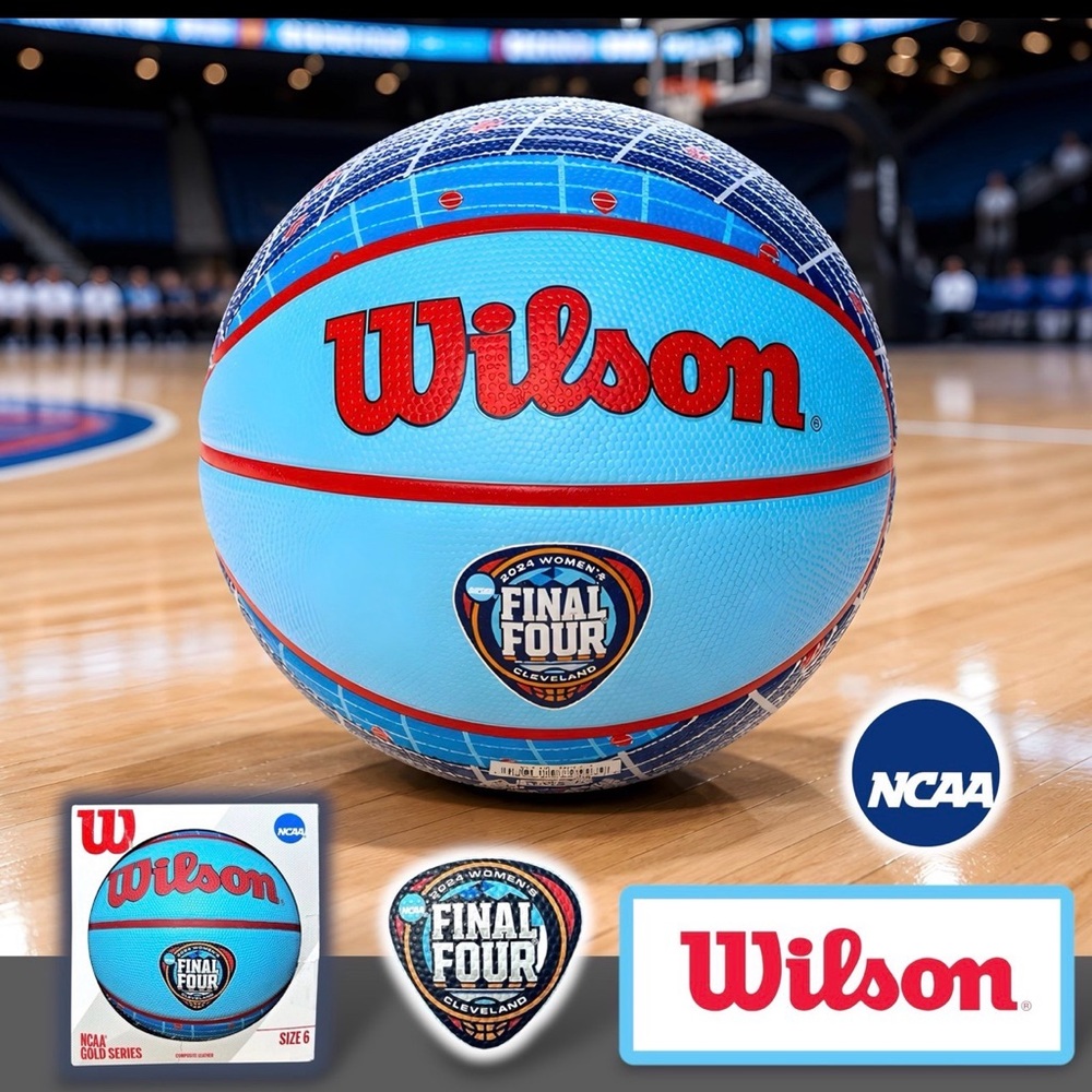 Wilson NCAA® Gold Series Blue Red Authorized Replica Basketball Size 6, 28.5”